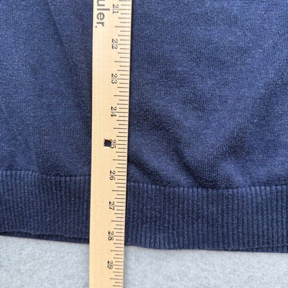 Vineyard Vines Sweater Mens XXL Preppy Blue Quarter Zip Whale Logo 1E0227